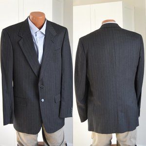 Tallia Super 100's Charcoal Stripe Suit Coat 40L